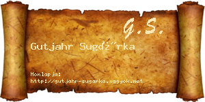Gutjahr Sugárka névjegykártya